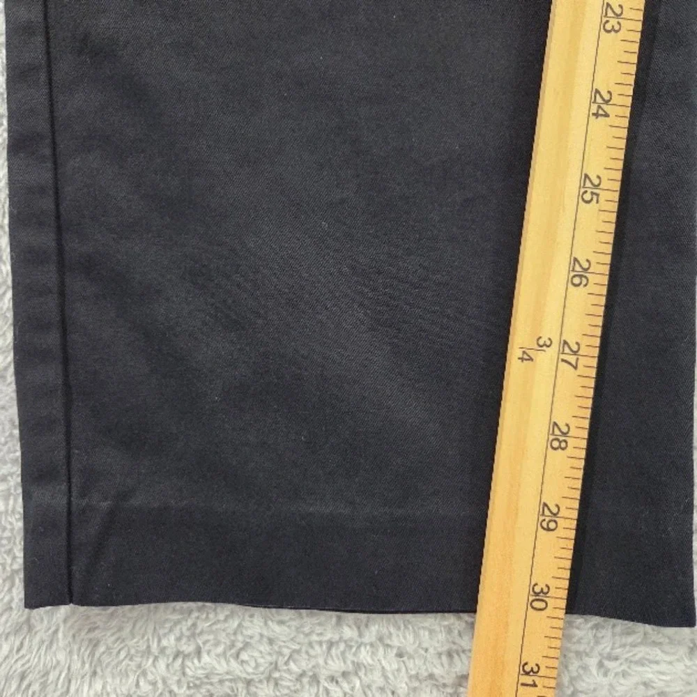 Banana Republic Chinos Mens 35x32 Black Non-Iron Tailored Slim Fit Cotton Pants